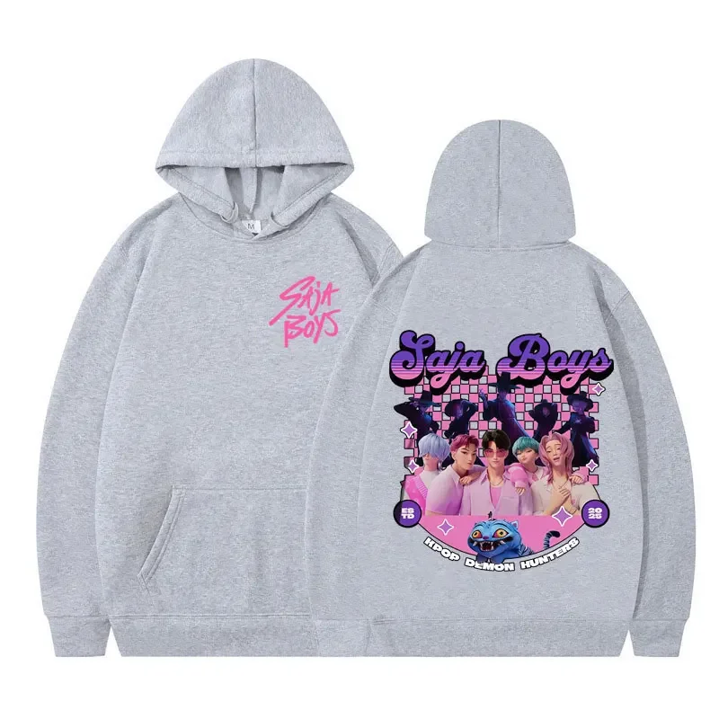 Felpa con cappuccio Saja Boy Kpop Devil Hunter - Un interessante felpa alla moda con cartoni animati Felpa con cappuccio alla moda casual da uomo hip-hop
