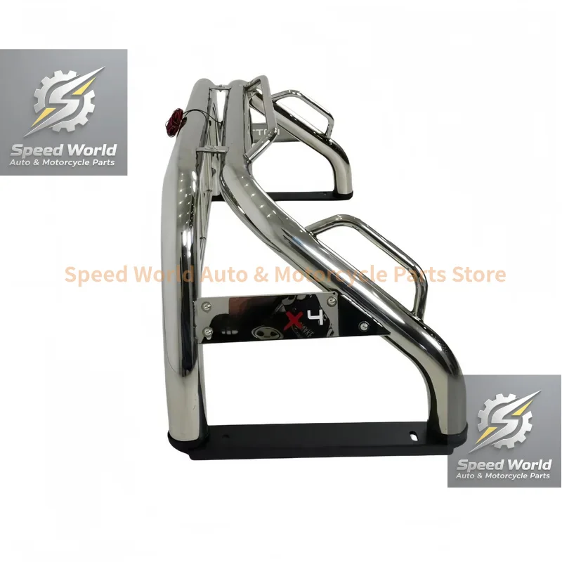 Stainless Steel Pickup Roll With Handrail Window Cross Bar Fit Tacoma Hilux