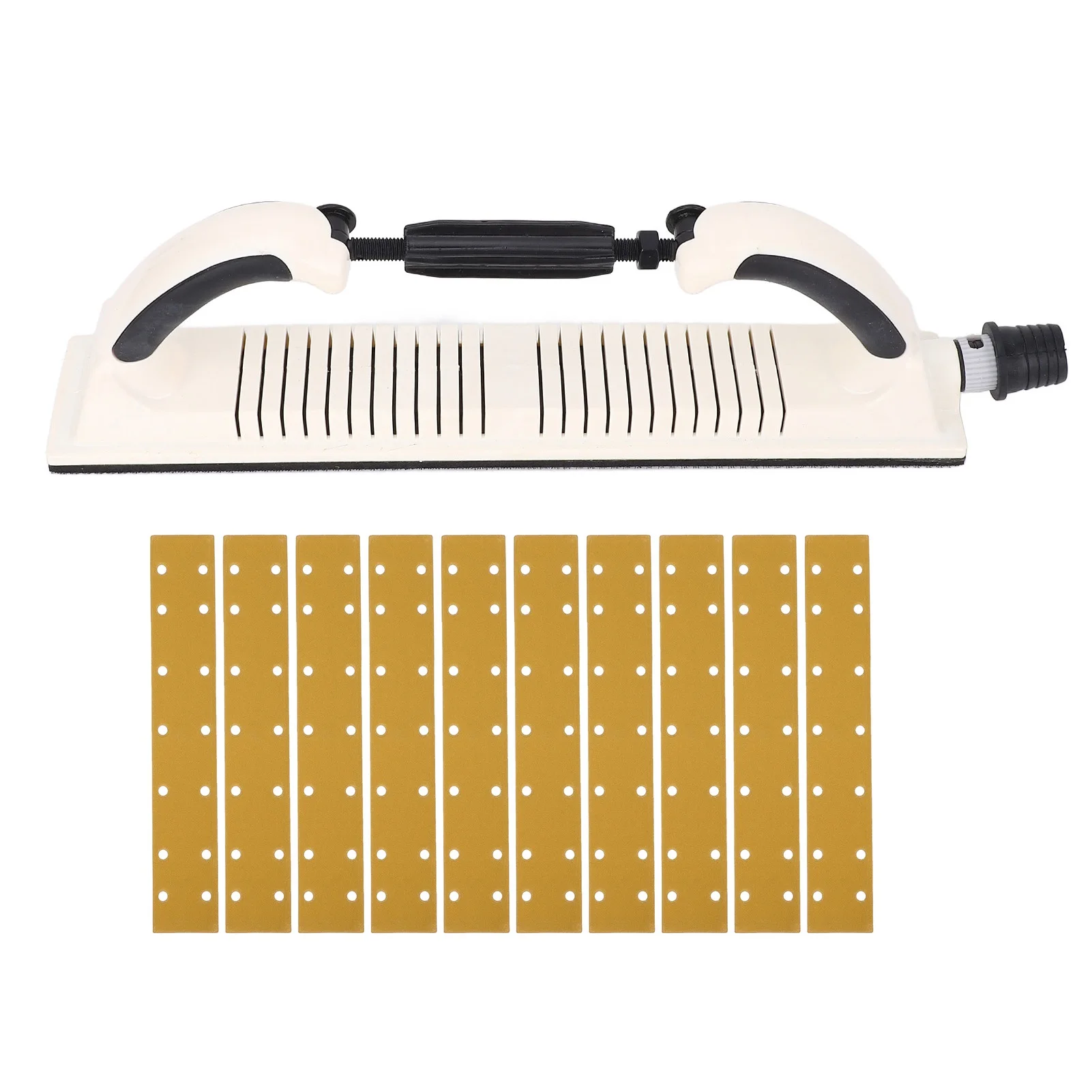 Longboard Hand Sanding File Block Adjustable Radius Hook and Loop Backing Hand Sanding Block with Handle 10 Sandpapers