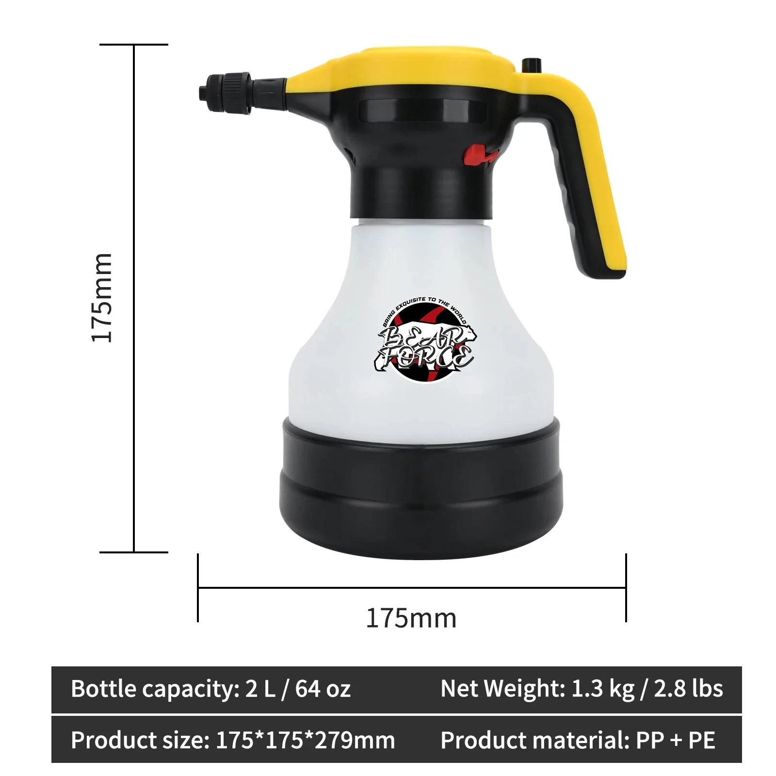 Acid and Alkali Resistant Electric Foam Spray Bottle Lithium Battery Wireless Electric Car Wash Foam Bottle Electric Sprayer