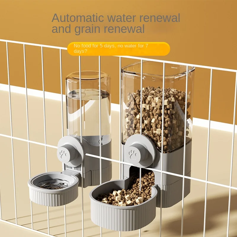 Cat Hanging Pet Water Dispenser Dog Water Supplies Hanging Cage Dog Basin Cat Bowl Automatic Feeder  Water Bottle