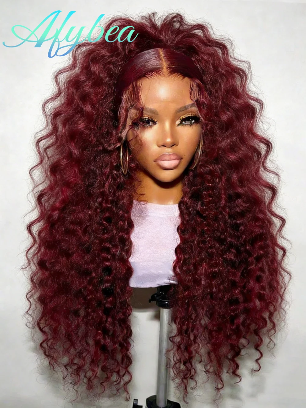 

Парик из натуральных волос Deep Wave Burgundy 13x6 HD Lace Frontal, кудрявый, с эффектом Water Wave, цвет 99J красный, 30 дюймов, с кружевной передней частью