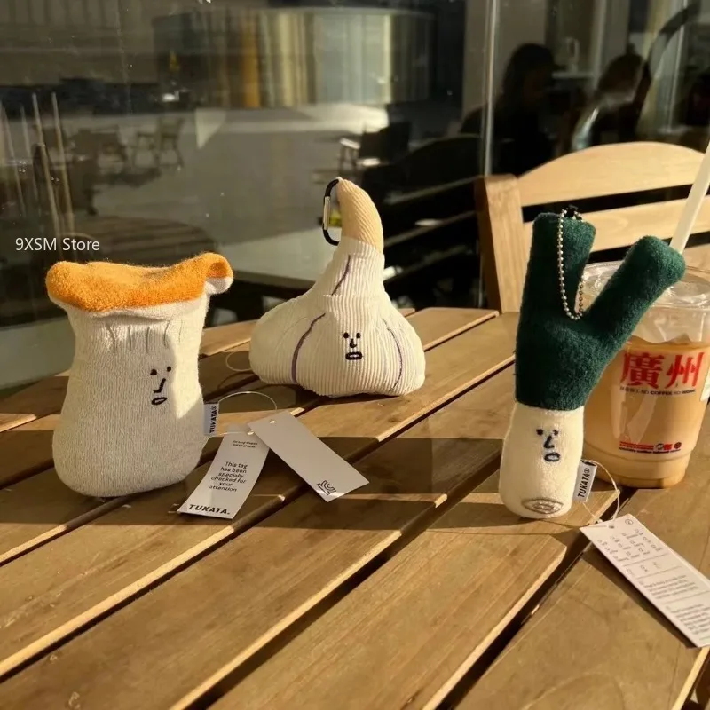 Pluszowa torba na zamek błyskawiczny w kształcie warzywa, zawieszka, breloczek do kluczy, urocza kreskówkowa torba na przekąski w kształcie czosnku i szalotki, brelok do kluczy, dekoracja.