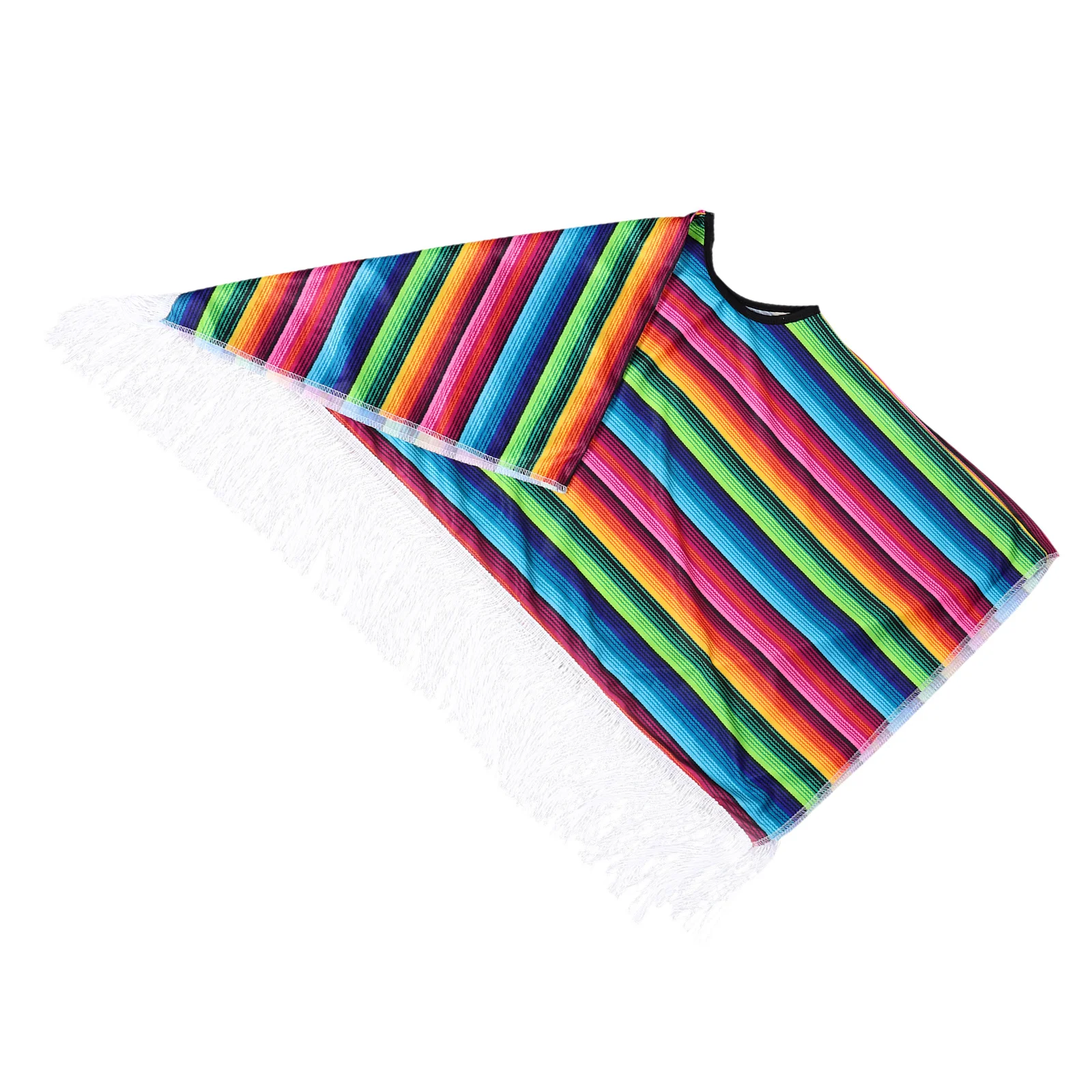 Disfraz de chal mexicano para niños, capa colorida ligera para Halloween, Cosplay, fiesta, capa para niños y niñas