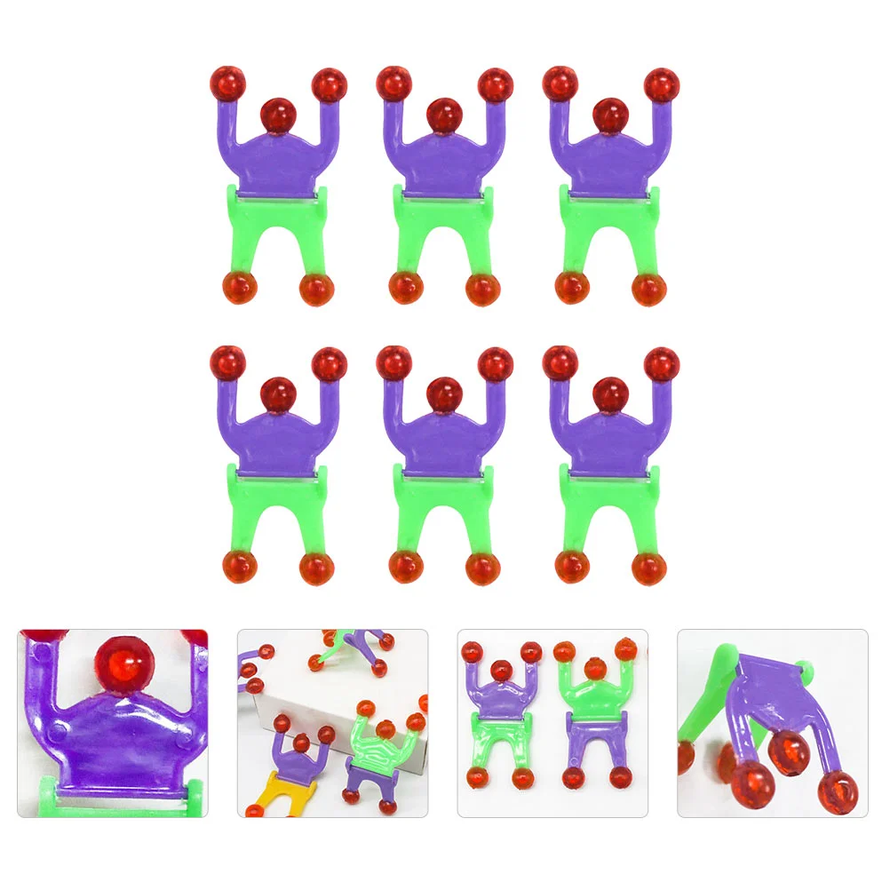 6 Pcs Wall Crawler Toy Kids Vent Stress Reliever Elastic Soft Material Creative Toys