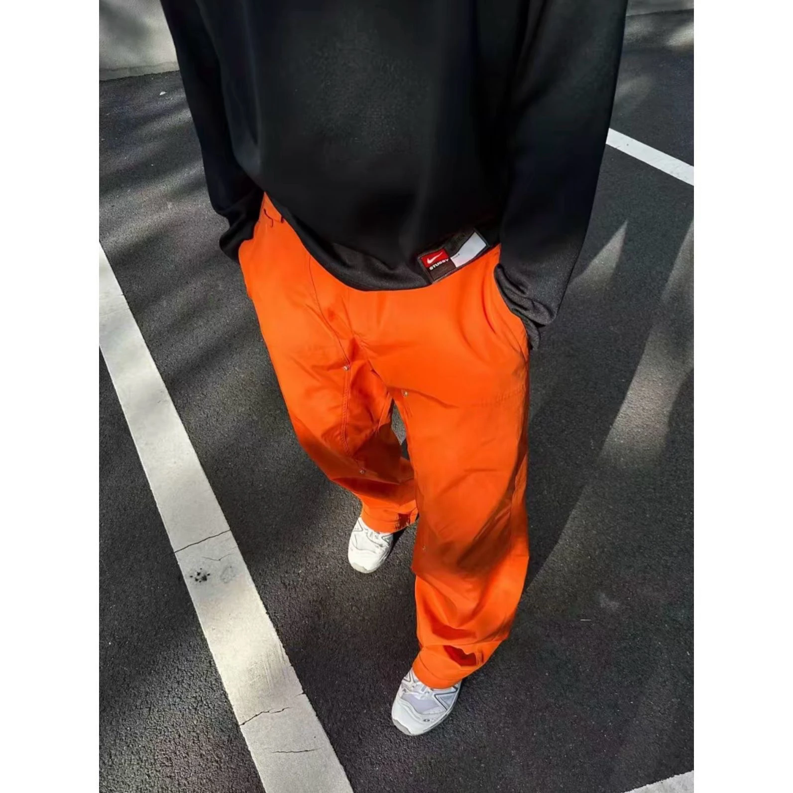American Style Commuter Outdoor Khaki Work Pants Men's Loose Casual Design Three-Proof Knife Bend Casual Pants