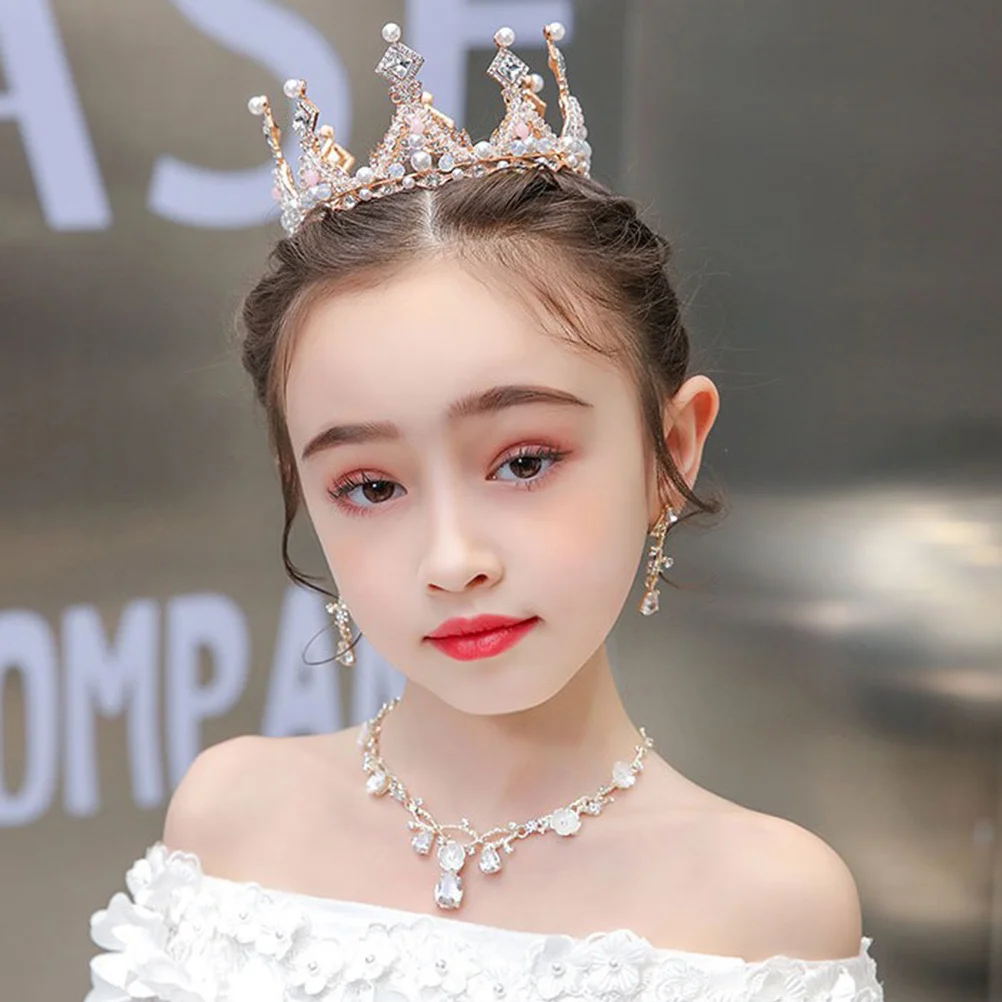 

1 шт. элегантный детский головной убор с короной на день рождения, детская праздничная повязка на голову с кристаллами и стразами, очаровательный головной убор с короной для девочек