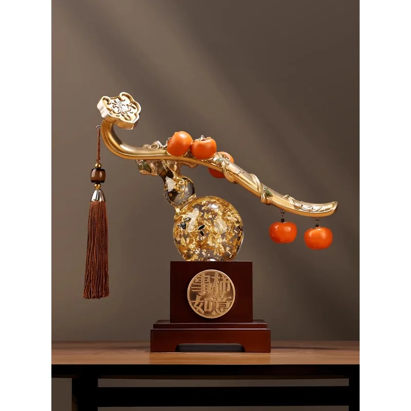 

Transparent persimmon persimmon everything goes well persimmon ornament gourd living room moving gift decoration housewarming gi