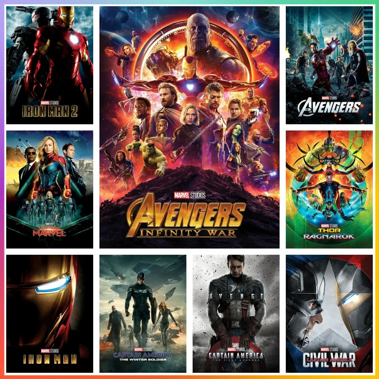Marvel The Avengers Mosaic Embroidery Diamond Painting Cross Stitch Bathroom Adult 5D DIY Art New Collection Large Canvas Offers