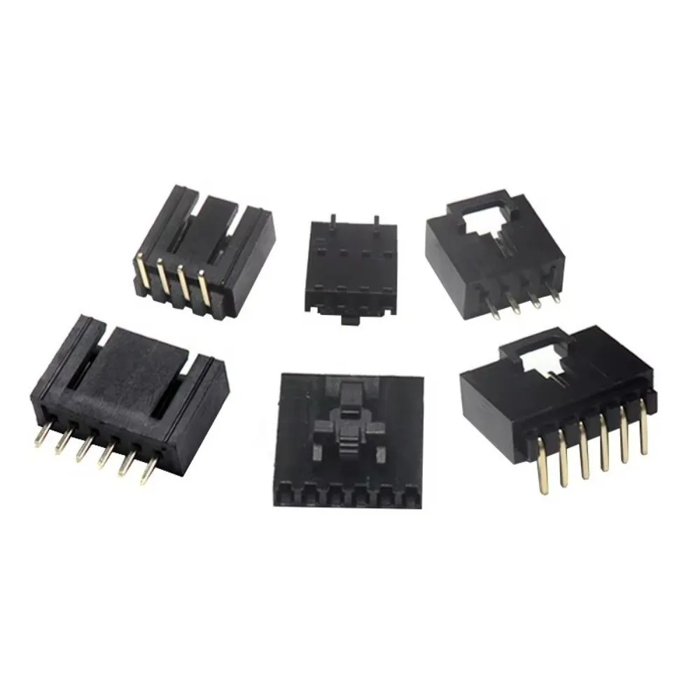5Sets Single Row Dupont Connector Kit Straight Pin With Buckle Crimp Terminal Right Angle Good Conductivity Dupont Connector PCB