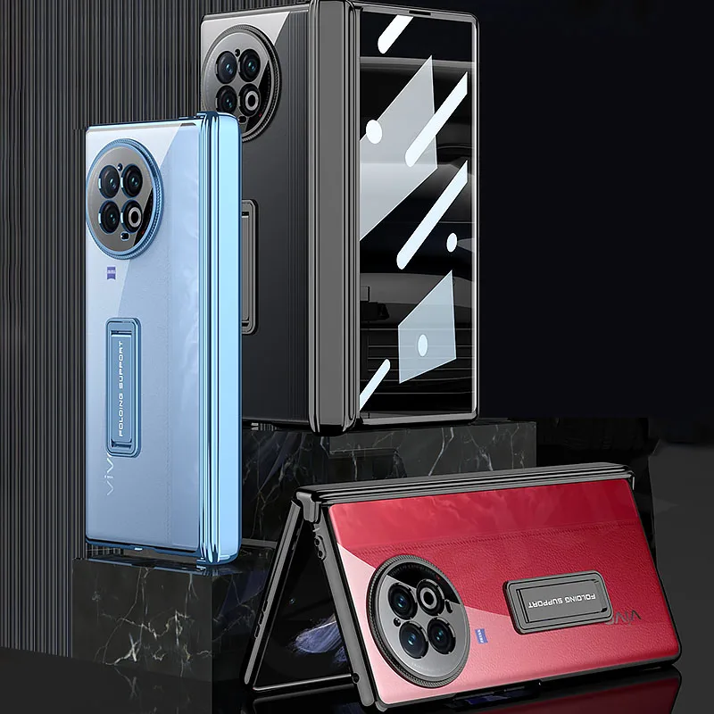 

ДЛЯ Vivo X Fold 2 Fold2 Магнитный шарнир фотомагнитный гальванический Прозрачный Жесткий ПК ударопрочный защитный прозрачный чехол с передним стеклом