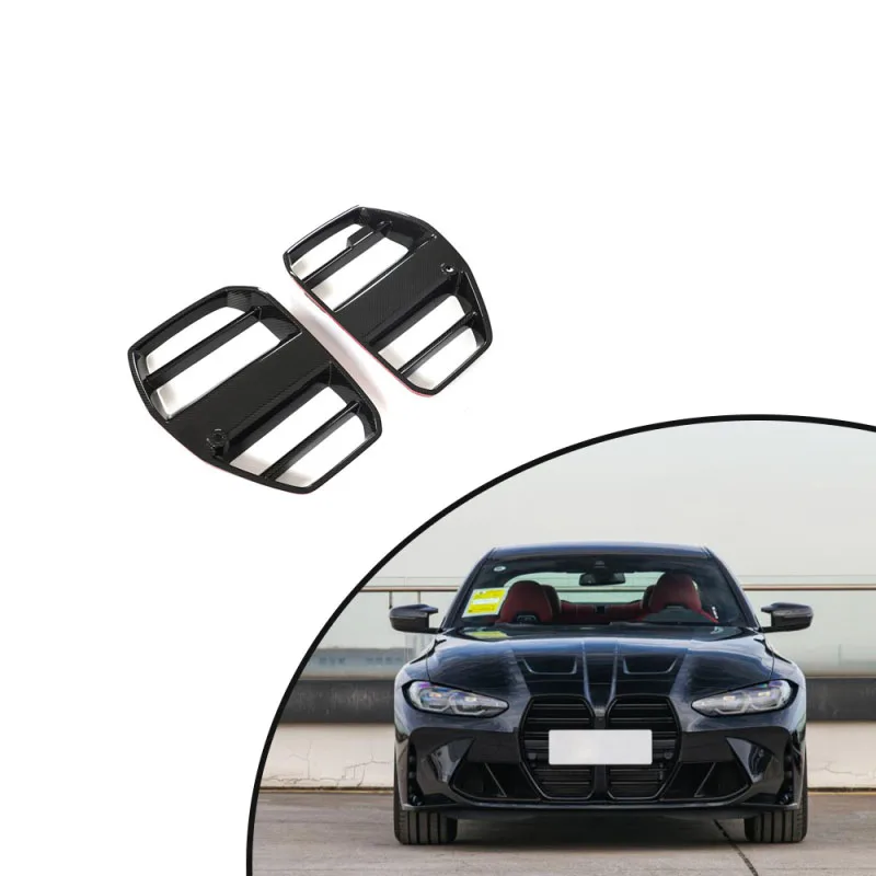 For BWM G80 M3 G82 G83 M4 Without ACC Pre-preg Dry Carbon Fiber Car Grill Front Bumper Kidney Grill