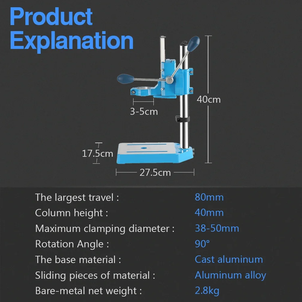 Electric Bench Drill Stand Single-Head Base Frame Drill Holder Power Grinder Accessories For Woodwork Rotary Tool