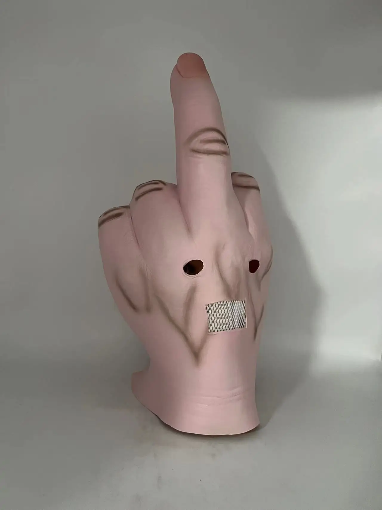 Funny Middle Finger Spoof Latex หน้ากากฮาโลวีน Masque Bar คอสเพลย์ Props Mascarillas Creepy นิ้วมือหน้ากาก Novelty Finger