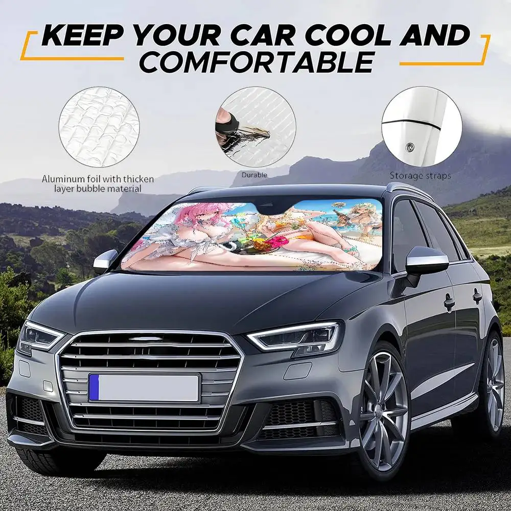 

XL Popular Game Hot Nikke The Goddess of Victory Car SunShade Car SunShade Car Window Windscreen Cover Sun Shade Auto Sun Visor