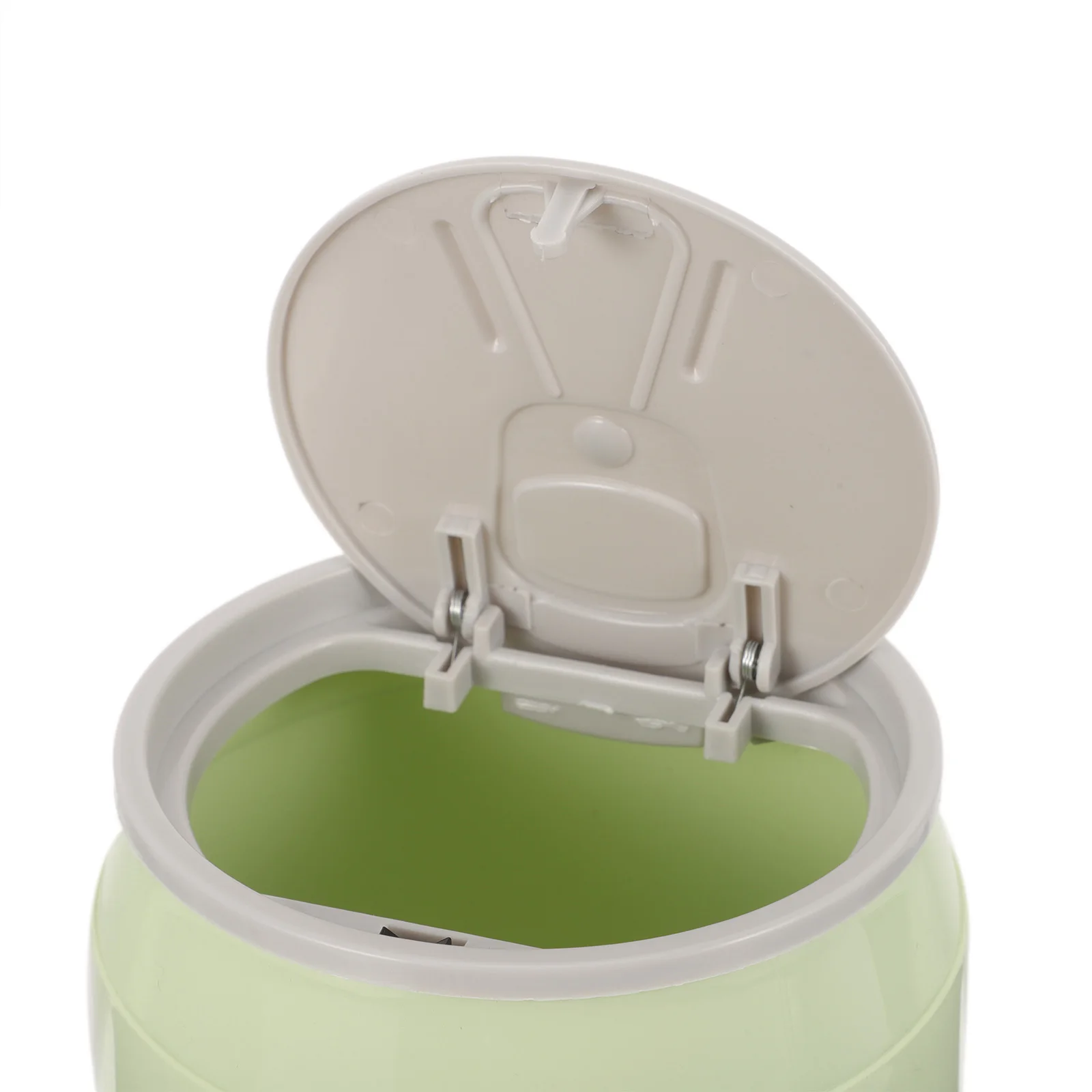 

Small Garbage Can with Lid Mini Trash Bin Creative Push Plastic Desktop Rubbish