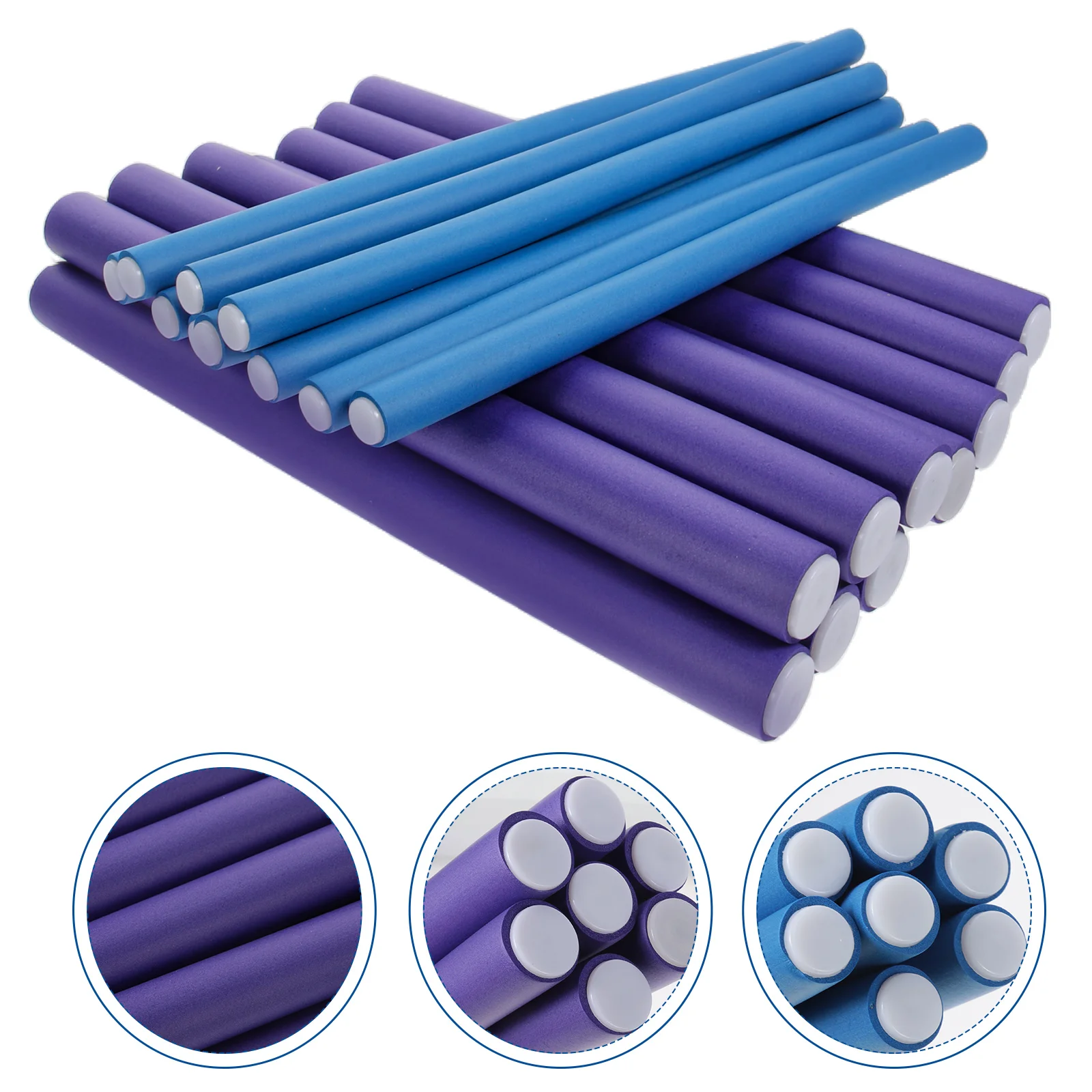 

20pcs Heatless Rods Rollers Long Medium Short Hair Styling Tool Random Color Heatless Curls For Short Hair Size No Heat