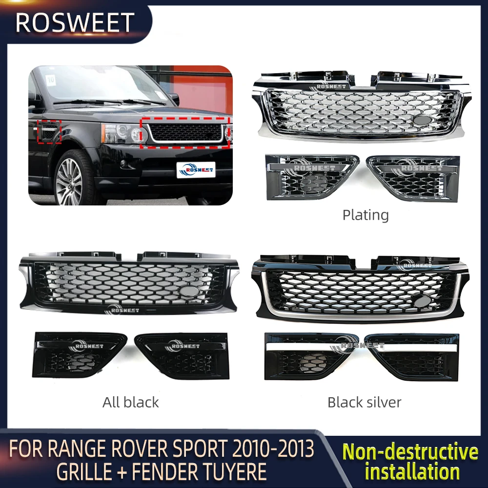 

Car ABS Side Fender Vent Cover Grills Front Grille For Land Rover Range Rover Sport L320 2010 2011 2012 2013 Auto Accessories