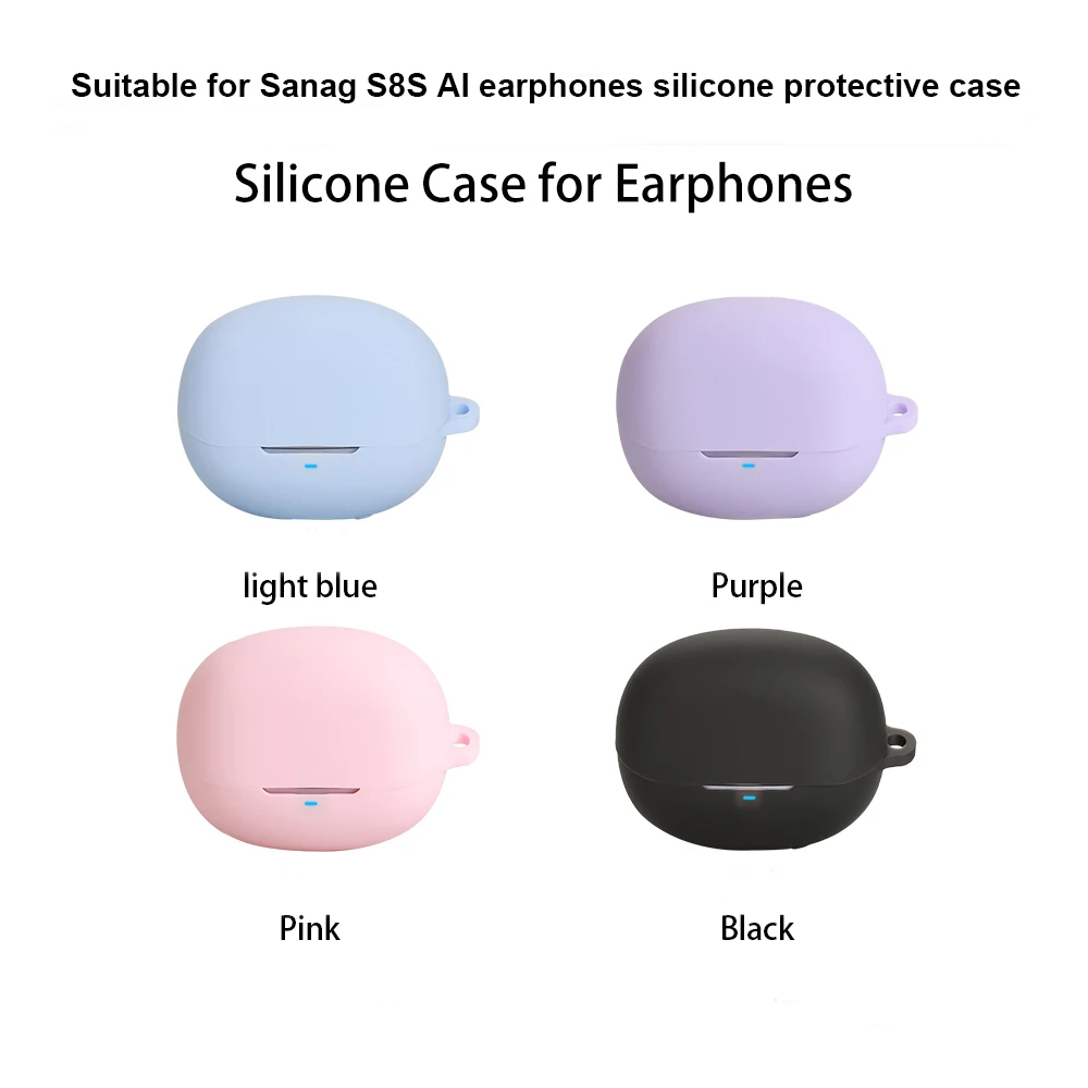 

for Sanag S8S AI Wireless Earbuds cover Silicone Soft case Compatible with for Sanag S8S AI Shockproof Shell Protective Sleeve