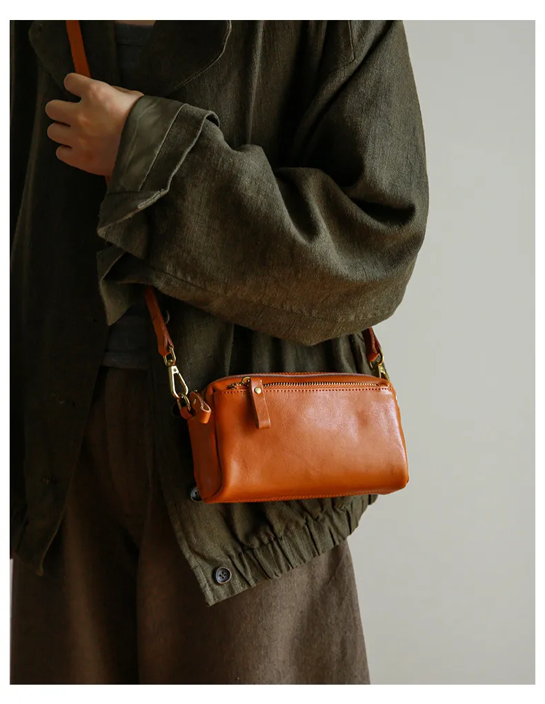 PNDME lässige Vintage-Umhängetasche aus Rindsleder, erste Schicht, Damenhandtasche, modisches Design, handgefertigt, echtes Leder, Damen-Crossbody-Tasche. – Detail 15