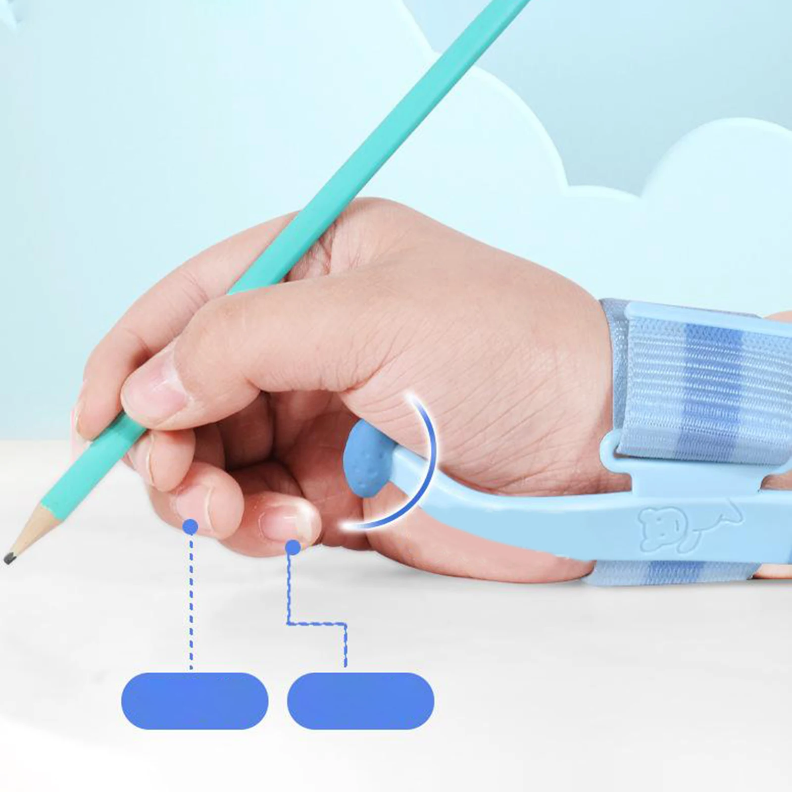 

Anti Hook Wrist Corrector Comfortable Holding Pen Training Ergonomic Holding Pen Handwriting Aid for School Home Children Kids