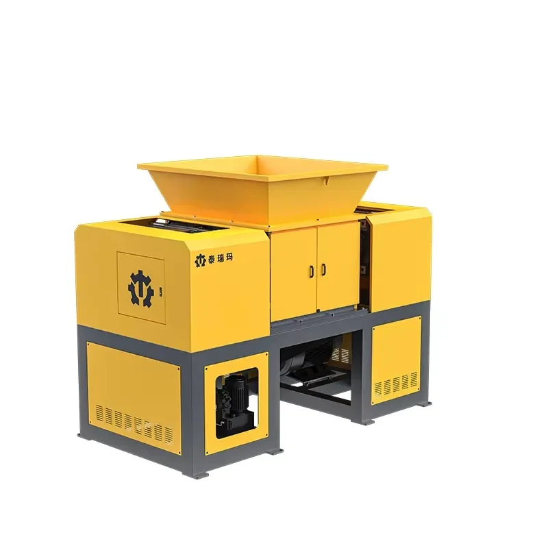 Customized 150KW Twin Shaft Shredder Crusher Machine for Waste Fabric Paper Tyre Pallet Bucket Bag Plastic Recycling Solution