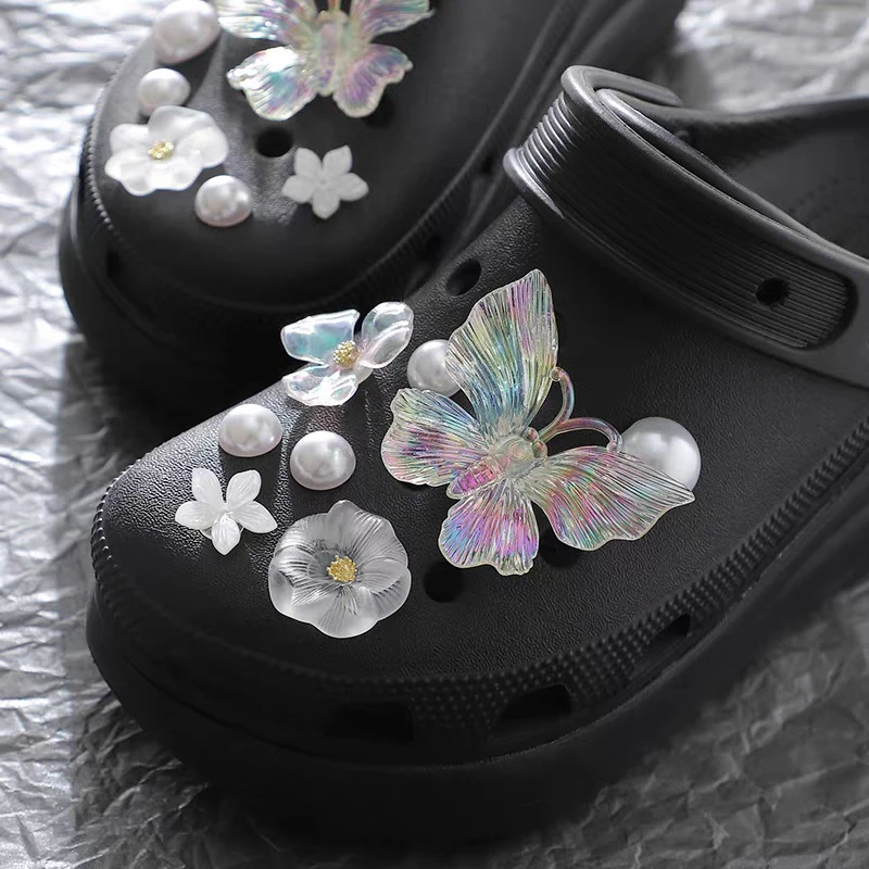 Neue Modische Schuh-Charms für Bunte Schmetterling-DIY-Blumen-Clogs, Schuhschnallen, Niedliche Schuh-Accessoires, Dekoration für Mädchen-Geschenke – Detail 5