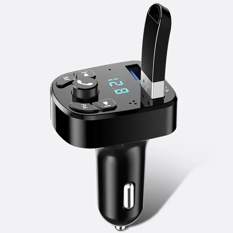 Car FM Transmitter Bluetooth 5.0 Wireless Auto kit Handfree Dual USB Phone Charger 2.1A MP3 Music TF Card U disk AUX Player