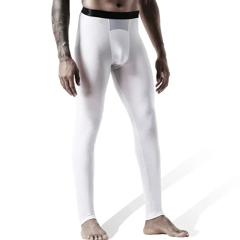

Mens Long Johns Ice Silk Mesh Perspiration Thermal Pants Slim-fit Honeycomb Breathable Leggings Mens Winter Thermal Underwear