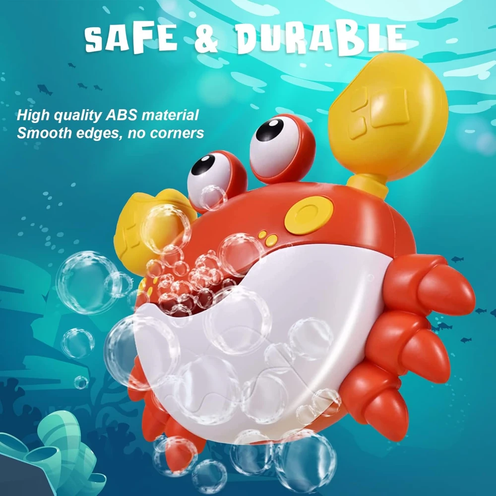 Crab Bath Toys For Toddlers, Infant Bathtub Bubble Machine, Baby Bath Toys, Automatic Bubble Maker, Kids Fun Christmas Gifts