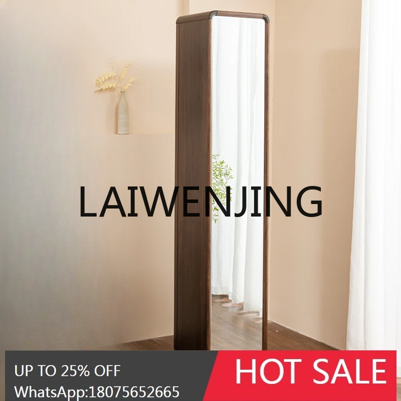 

RWJ Solid Wood Body Rotary Multifunctional Storage Floor Cabinet Ugyen Wood Full-Length Mirror