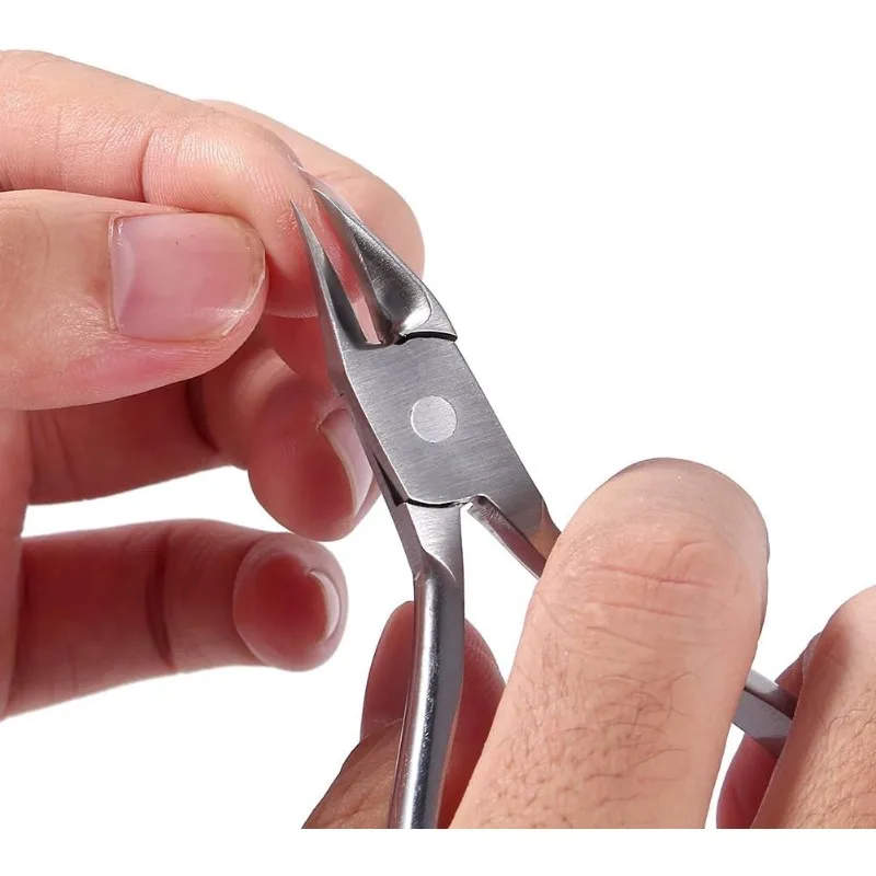 ที่ตัดหนังกำพร้าที่ตัดผิวหนังที่ตายแล้วเล็บสแตนเลสแบบพกพาที่ตัดหนังกำพร้าเครื่องมือทำเล็บเท้ากรรไกรตัดแต่งเล็บ