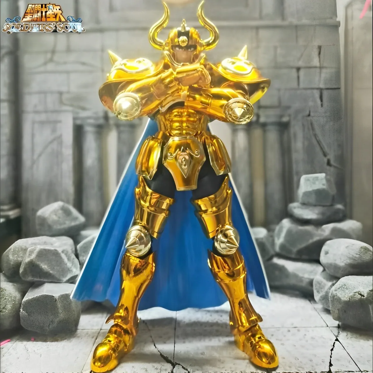 

Металлическая фигурка в наличии S-temple Metal Club Ex Taurus Альдебаран Saint Seiya, миф, тканевая Золотая фигурка, подарок на день рождения