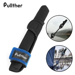 Pullther Fishing Rod Safe Elasticity Magic Tape Protective Sleeve Lure Fishing Rod with Tip Cover Straps Reusable Protector Case