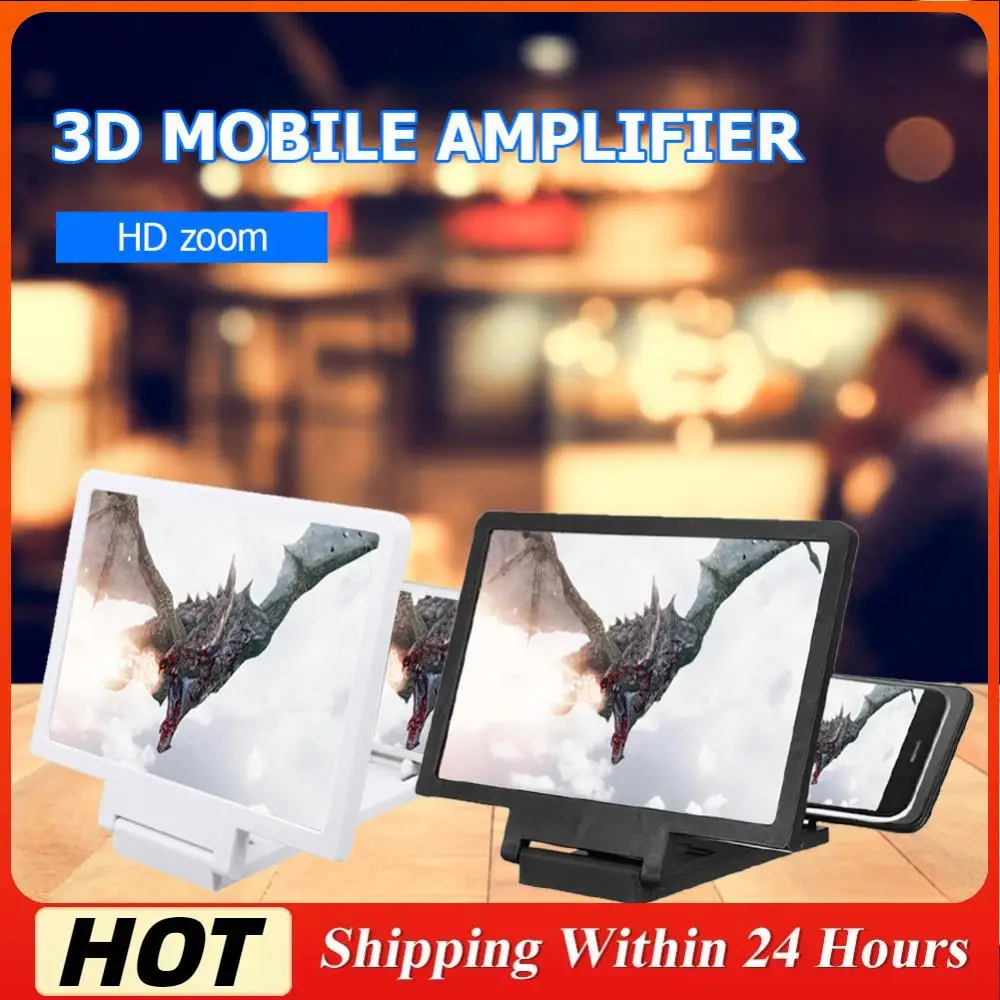 Wzmacniacz ekranu telefonu komórkowego 3D, składany uchwyt biurkowy do oglądania filmów
