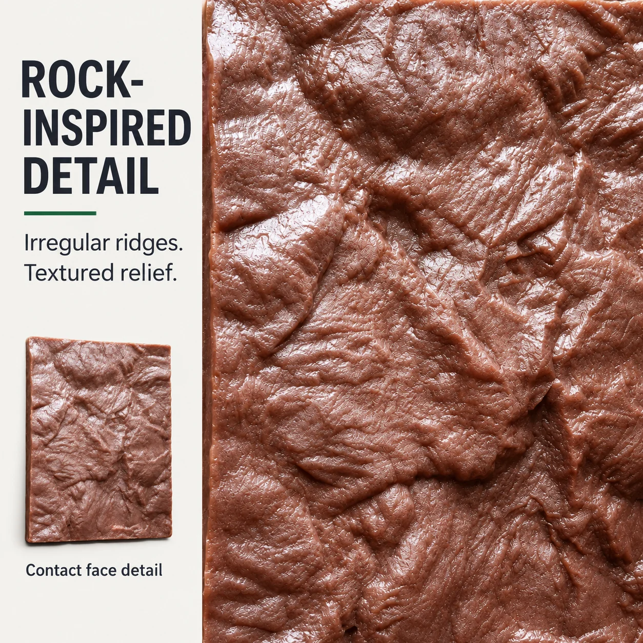 Rock Texture Stamp for Wet Concrete 20x15cm, Reusable Plastic Imitation Stone Mold for Garden Wall Patio