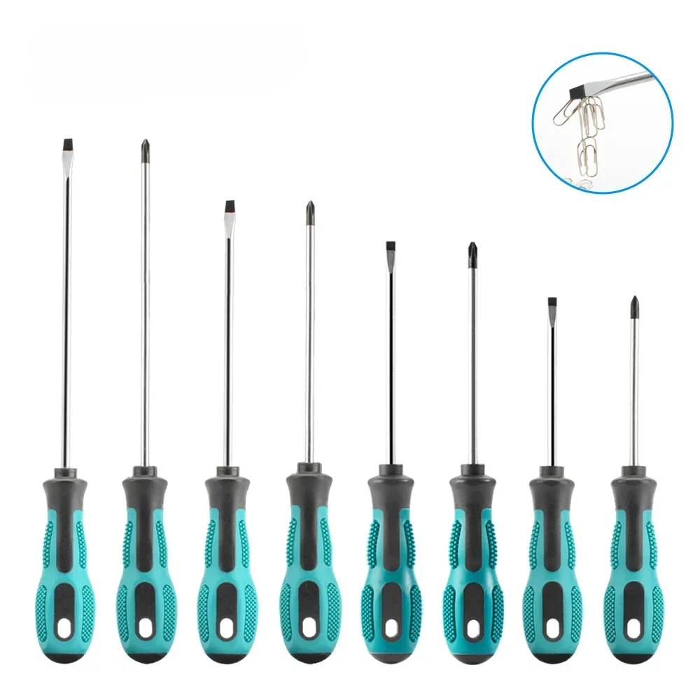 4PCS Multipurpose Handle Screwdrivers Set Electrician Insulated Security Repair Hand Tools Cross/Straight Type Screw Driver