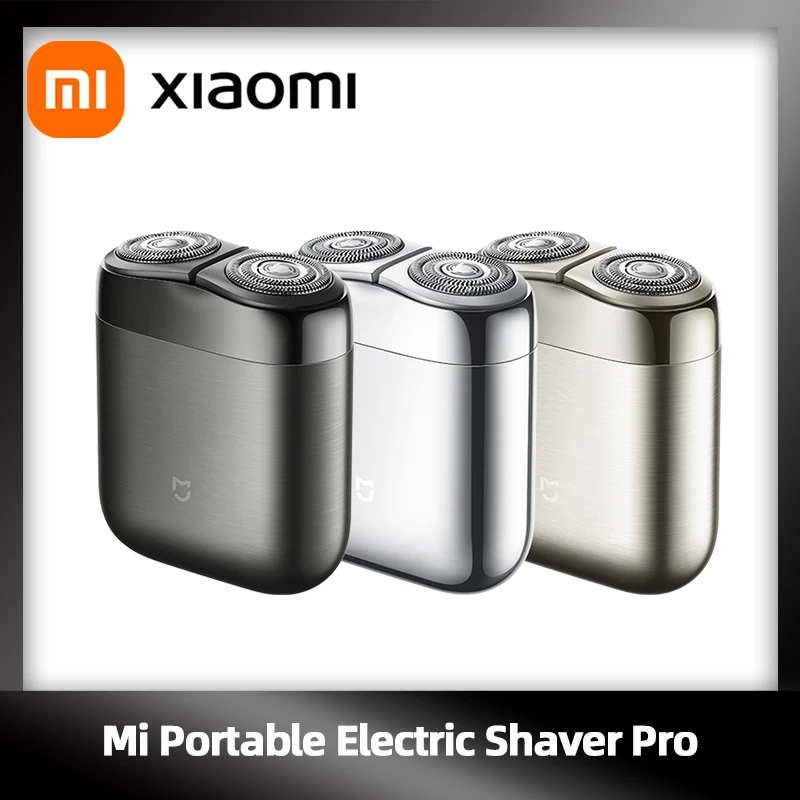 Xiaomi Mi Portable Electric Shaver Pro Double Ring Ripple Blade Net Stainless Steel Concave Blades Smart Start-Stop Sensor