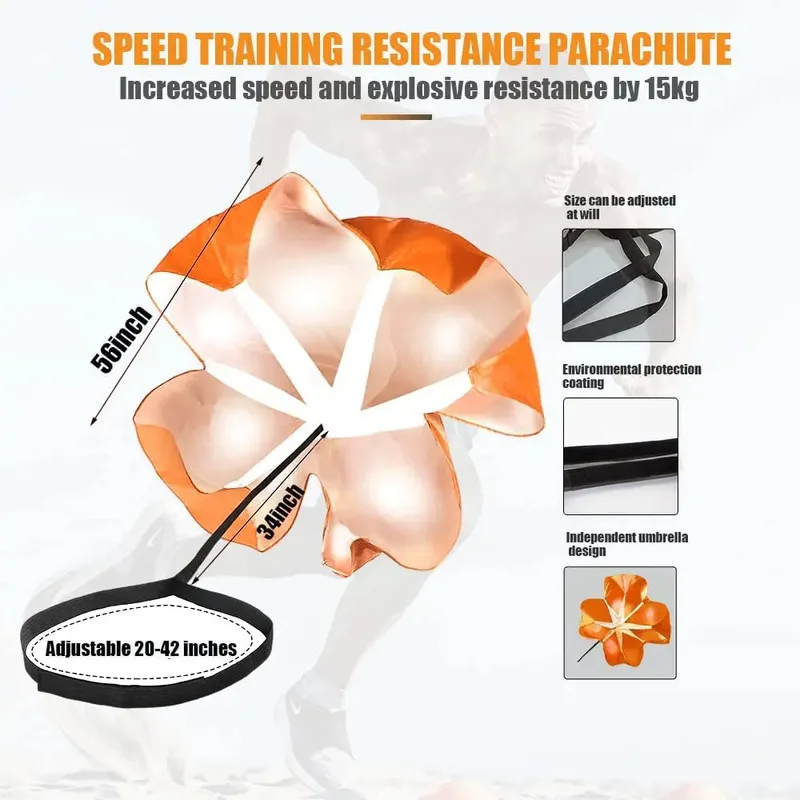 Soccer Football Sport Speed Drills Resistance Parachute Running Sprint Chute Speed Chute Physical Training Equipment