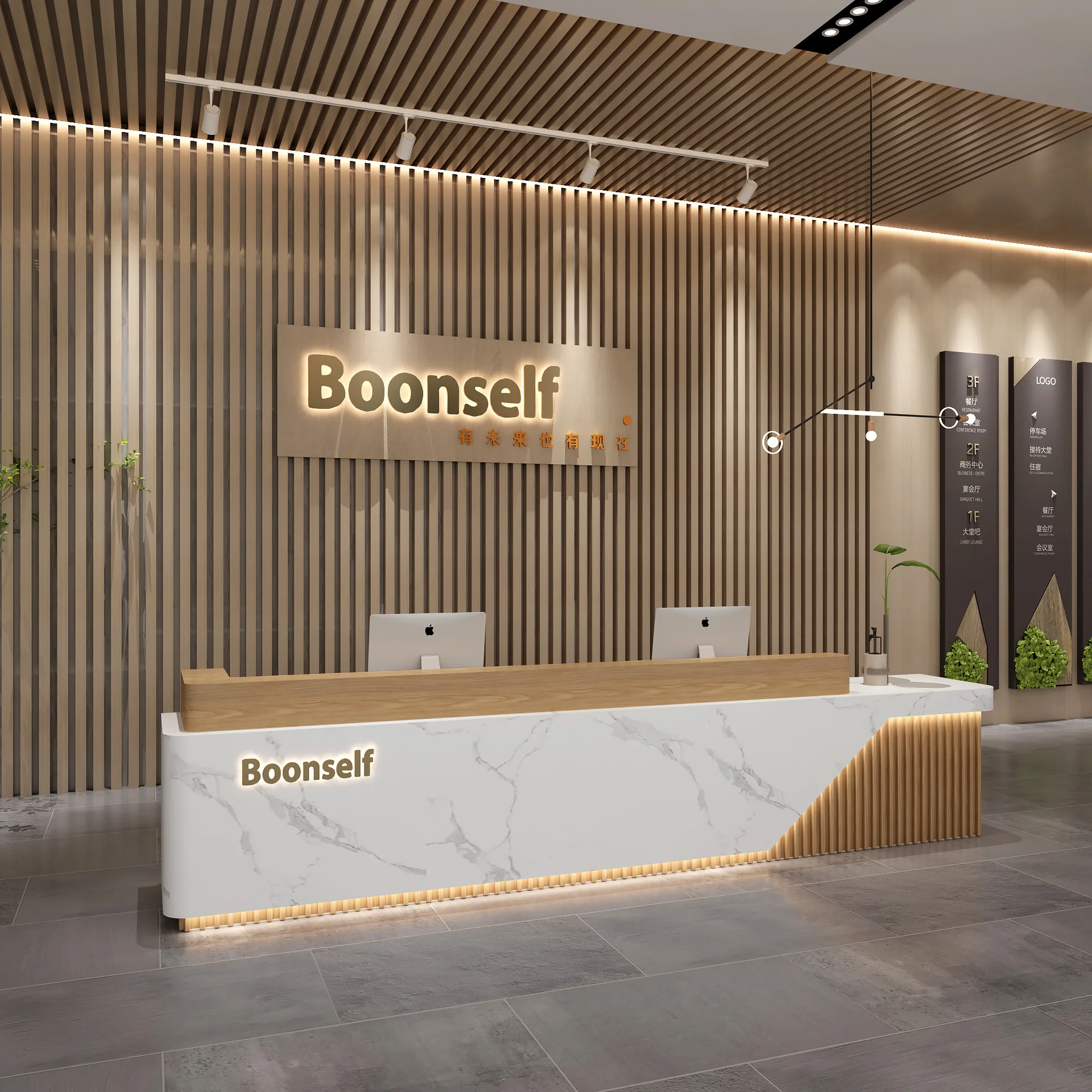 

Комбинация Лобби отеля Стойка регистрации Современная касса в китайском стиле Салон красоты Учебное institution Бар Стойка