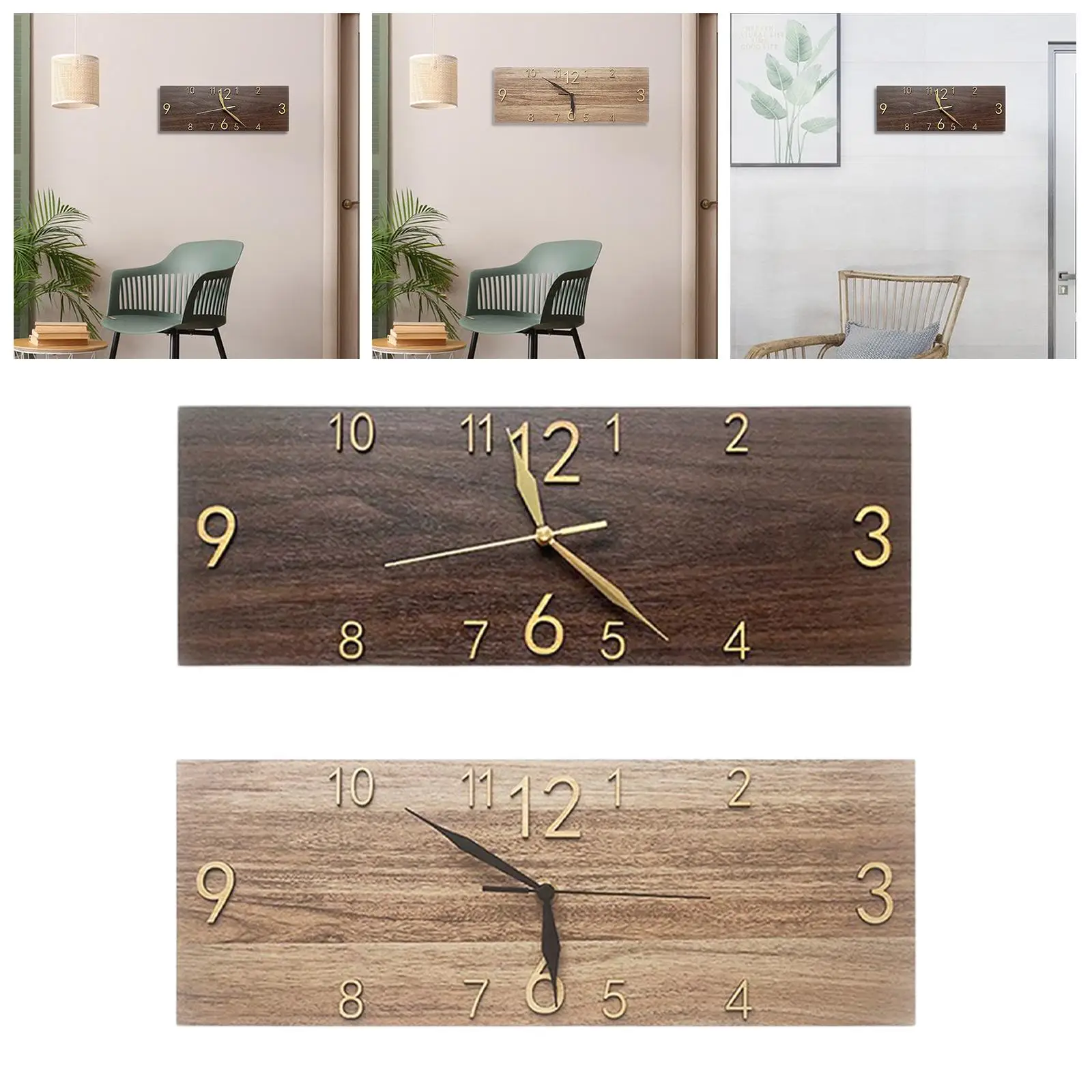 

Rustic Clock Clock Farmhouse Hanging Clock for Living Room Bedroom