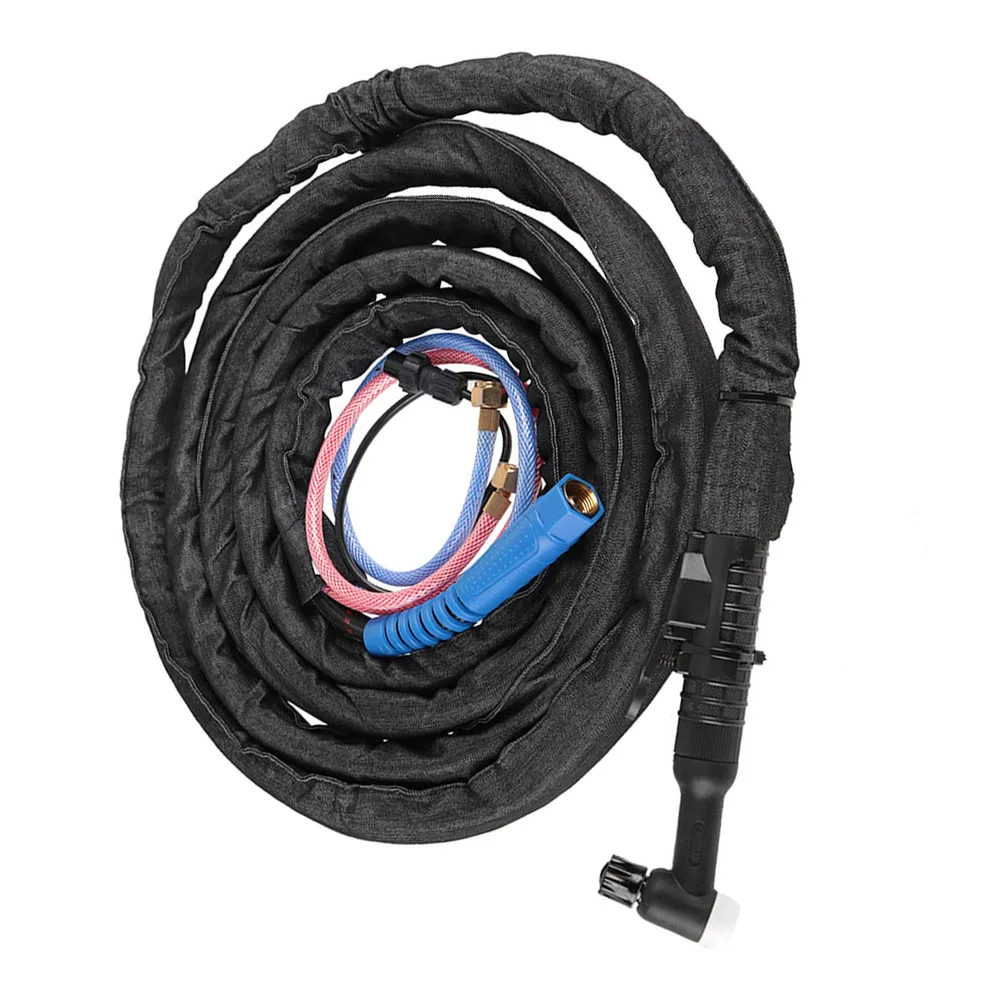 WP18 WIG Agon Schweißbrenner-Set, wassergekühlter Mutter-Anschluss-Set, WIG-Schweißbrenner, 350 A, 4 m Kabel, 16 mm (männlich), Gewindeanschluss