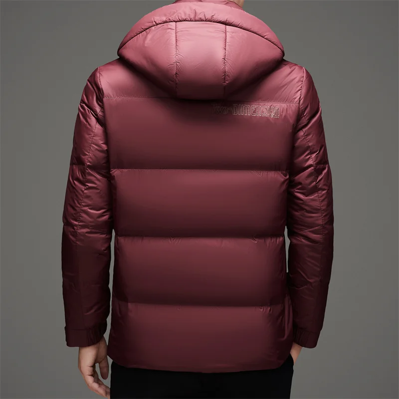 الشتاء الرجال أسفل سترة خفيفة الوزن في الهواء الطلق التزلج يندبروف معطف منتفخ دافئ العصرية انفصال هود سترة مقاومة البرد #3