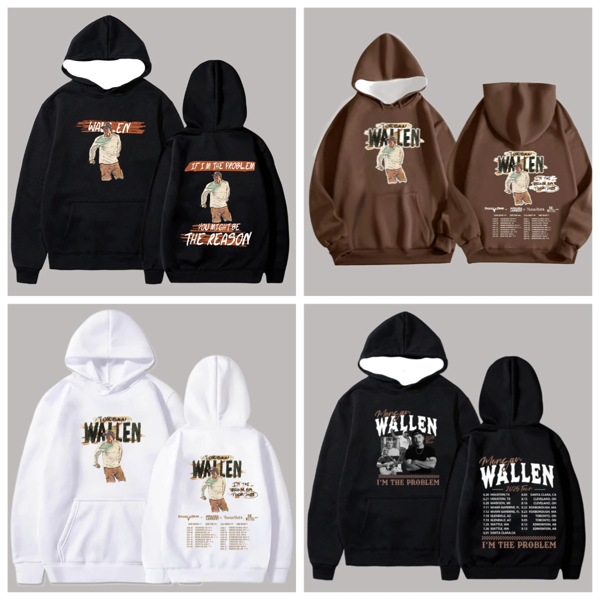 

25/26 Autumn/Winter American Street Morgan Wallen Country Music Hoodie 3D Large Adult Men and Women Versatile Trendy New Style