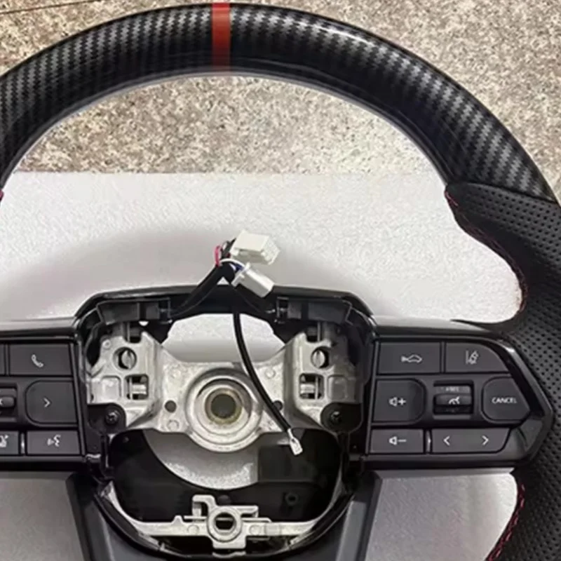Customized Carbon Fiber Leather For Toyota Hilux Yaris Land Cruiser Steering WheeI Car Interior Accessories