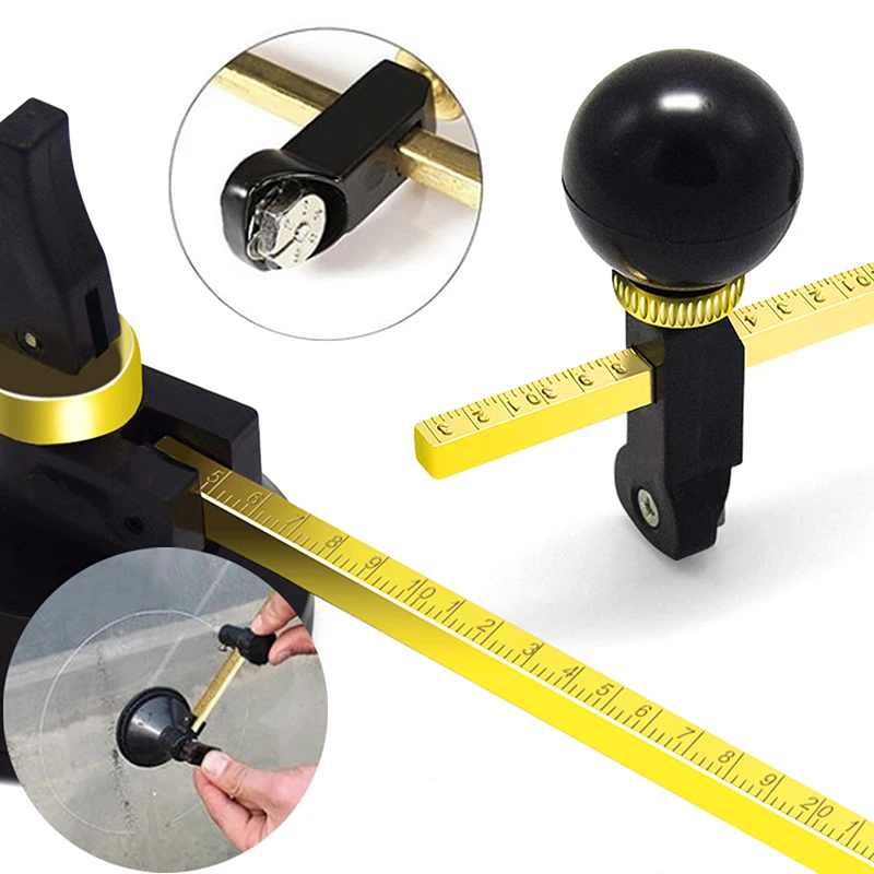 1Pcs Professional Circle Circular Glass Cutter Cutting With Round Handle Suction Cup Tool 200/300/400mm Glass Tool