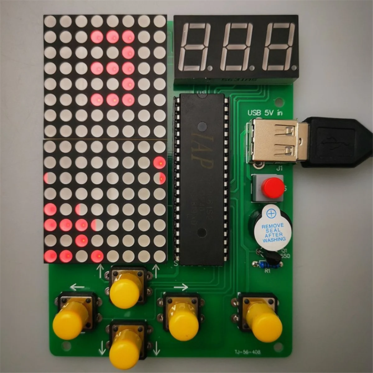 QA88X DIY Pixel Game Maker Kit Electronics DIY Soldering Project Practice Solder Learning Assembly with Shell Race Car Games