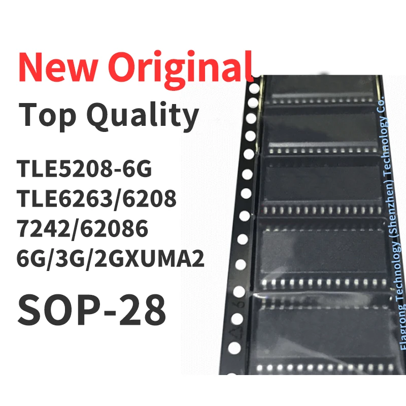 10 Pieces TLE5208-6G TLE6263-3G TLE7242-2GXUMA2 TLE62086GXUMA2 6G 3G 2GXUMA2 SOP-28 Chip IC New Original