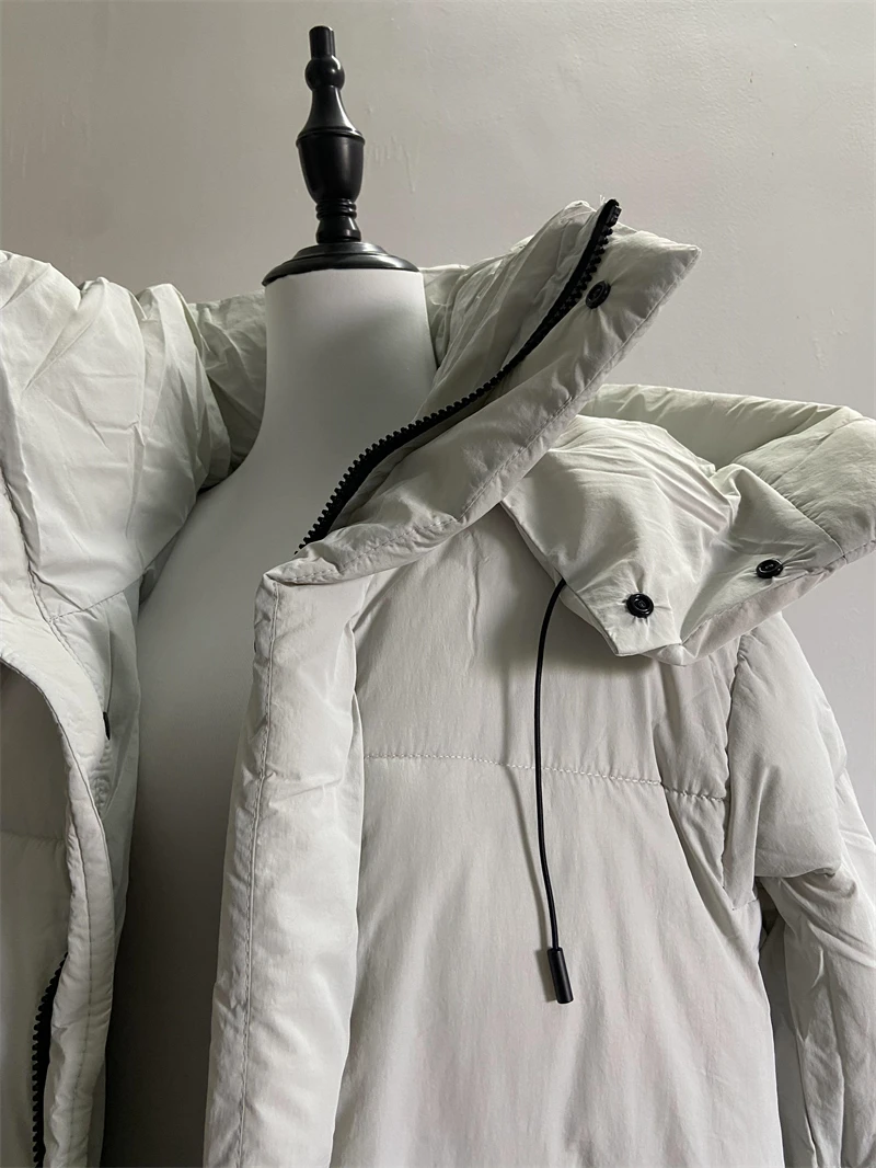 Пухоangalки invierno grueso cálido Parkas para mujer prendas de vestir Abrigo con capucha 2024 nueva Chaqueta larga de plumón abrigo de algodón