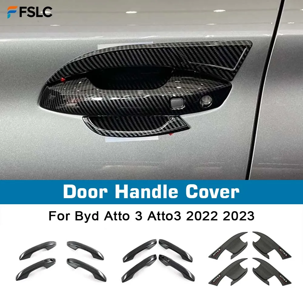 

⭐Genuine⭐ Car Decoration Door Handle Cover For Byd Atto 3 Atto3 2022 2023 Carbon Fiber Cars Accessories Exterior Styling